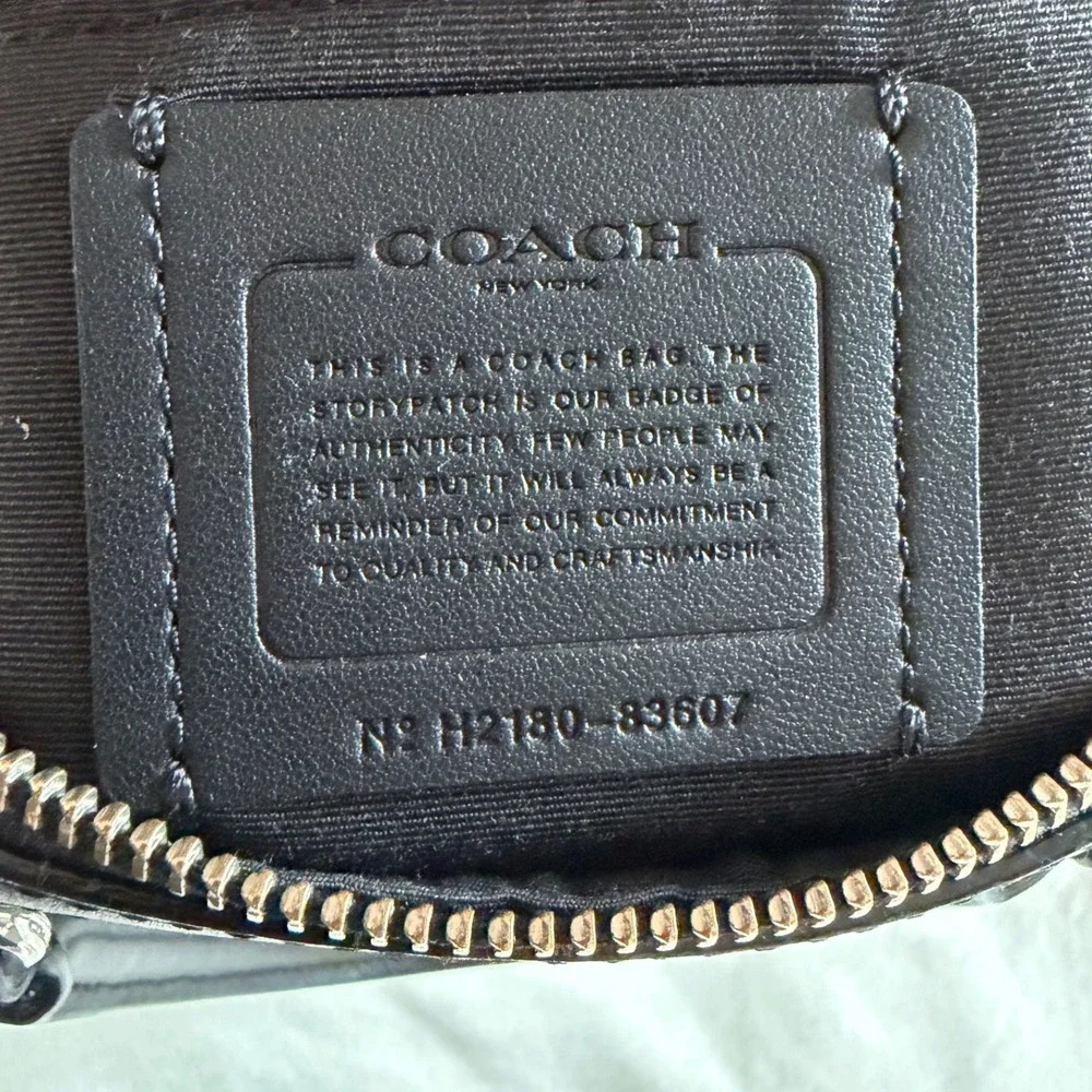 Coach Black and Charcoal Signature Satchel